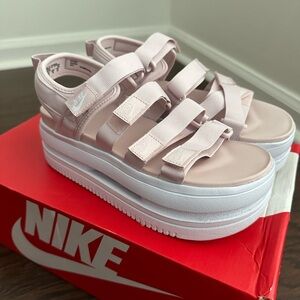 Pink Nike Sandals- Never worn